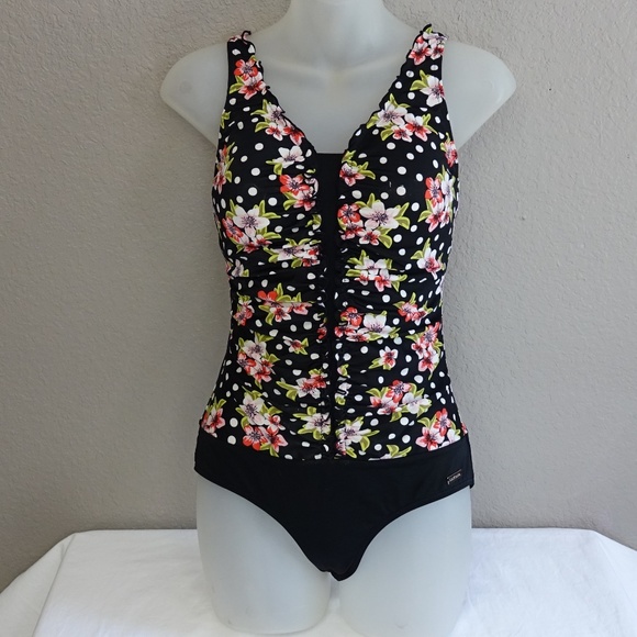 lascana polka dot swimsuit